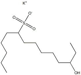 12-Hydroxytetradecane-6-sulfonic acid potassium salt Struktur