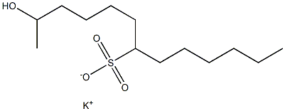 2-Hydroxytridecane-7-sulfonic acid potassium salt Struktur