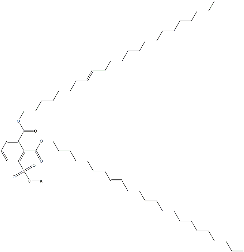 3-(Potassiosulfo)phthalic acid di(8-tricosenyl) ester Struktur