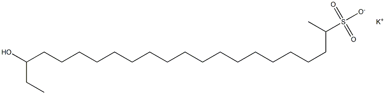 20-Hydroxydocosane-2-sulfonic acid potassium salt Struktur