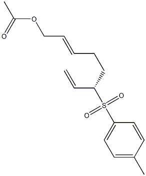 [(1S,4E)-6-Acetoxy-1-ethenyl-4-hexen-1-yl](4-methylphenyl) sulfone Struktur