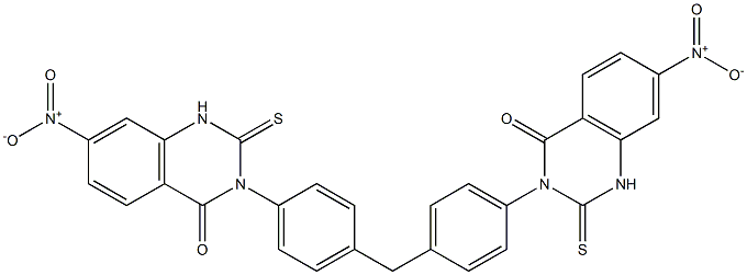 3,3'-[Methylenebis(4,1-phenylene)]bis[1,2-dihydro-7-nitro-2-thioxoquinazolin-4(3H)-one] Struktur