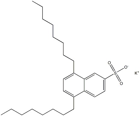 5,8-Dioctyl-2-naphthalenesulfonic acid potassium salt Struktur