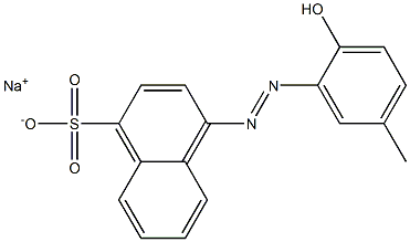 4-[(2-Hydroxy-5-methylphenyl)azo]-1-naphthalenesulfonic acid sodium salt Struktur