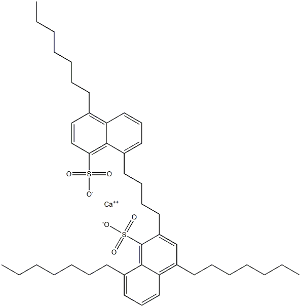 Bis(4,8-diheptyl-1-naphthalenesulfonic acid)calcium salt Struktur