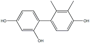 2',3'-Dimethyl-1,1'-biphenyl-2,4,4'-triol Struktur