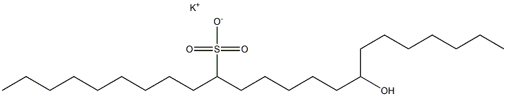 16-Hydroxytricosane-10-sulfonic acid potassium salt Struktur