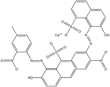 Bis[1-[(4-methyl-2-nitrophenyl)azo]-2-hydroxy-8-naphthalenesulfonic acid]calcium salt Struktur