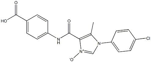 4-[[[1-(4-Chlorophenyl)-5-methyl-1H-imidazole 3-oxide]-4-yl]carbonylamino]benzoic acid Struktur