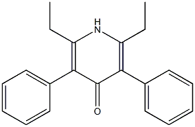 2,6-Diethyl-3,5-diphenylpyridin-4(1H)-one Struktur