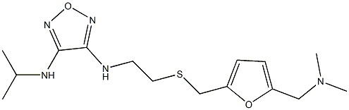 3-[[2-[[[5-[(Dimethylamino)methyl]furan-2-yl]methyl]thio]ethyl]amino]-4-isopropylaminofurazan Struktur