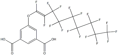 5-[(Heptadecafluoro-1-nonenyl)oxy]isophthalic acid Struktur