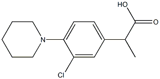 2-(3-Chloro-4-piperidinophenyl)propionic acid Struktur