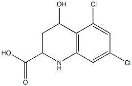 5,7-Dichloro-1,2,3,4-tetrahydro-4-hydroxyquinoline-2-carboxylic acid Struktur