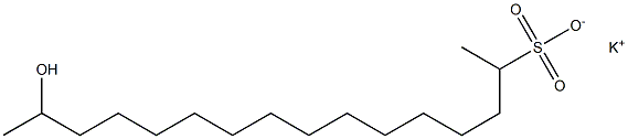 15-Hydroxyhexadecane-2-sulfonic acid potassium salt Struktur