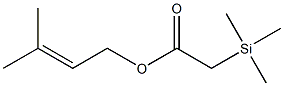 Trimethylsilylacetic acid 3-methyl-2-butenyl ester Struktur