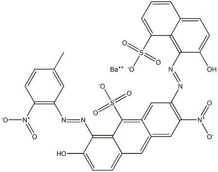 Bis[1-[(3-methyl-6-nitrophenyl)azo]-2-hydroxy-8-naphthalenesulfonic acid]barium salt Struktur