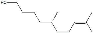 [S,(-)]-5,9-Dimethyl-8-decene-1-ol Struktur