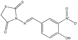 2-Thioxo-3-[[(3-nitro-4-hydroxyphenyl)methylene]amino]thiazolidin-4-one Struktur