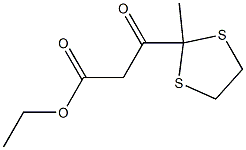 3-(2-Methyl-1,3-dithiolan-2-yl)-3-oxopropanoic acid ethyl ester Struktur