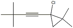 1-(3,3-Dimethyl-1-butynyl)-1-chloro-2,2-dimethylcyclopropane Struktur