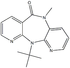 5-Methyl-11-tert-butyl-5,11-dihydro-6H-dipyrido[3,2-b:2',3'-e][1,4]diazepine-6-one Struktur