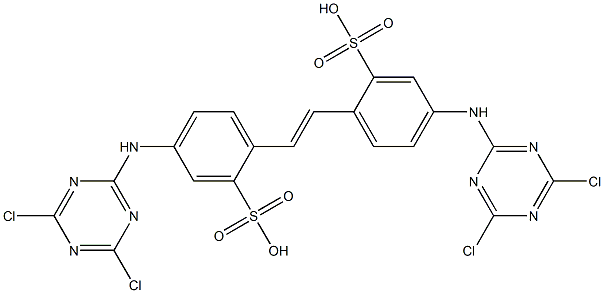 4,4'-Bis(4,6-dichloro-1,3,5-triazin-2-ylamino)-2,2'-stilbenedisulfonic acid Struktur