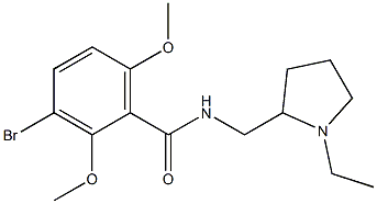 3-Bromo-2,6-dimethoxy-N-[(1-ethyl-2-pyrrolidinyl)methyl]benzamide Struktur