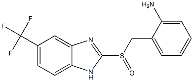 5-(Trifluoromethyl)-2-[[2-[amino]benzyl]sulfinyl]-1H-benzimidazole Struktur