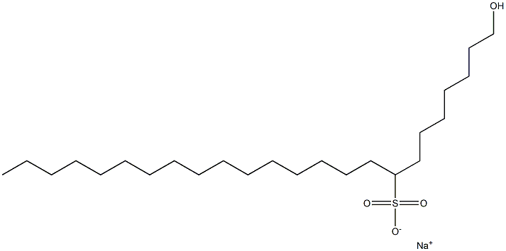 1-Hydroxytetracosane-8-sulfonic acid sodium salt Struktur