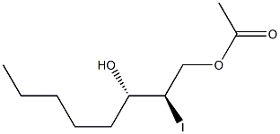 (2R,3S)-2-Iodooctane-1,3-diol 1-acetate Struktur