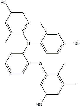 N,N-Bis(4-hydroxy-2-methylphenyl)-2-(5-hydroxy-2,3-dimethylphenoxy)benzenamine Struktur