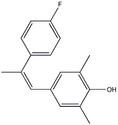 4-[2-(4-Fluorophenyl)-1-propenyl]-2,6-dimethylphenol Struktur