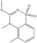 4,5-Dimethyl-3-methylthio-4H-1,2,4-benzothiadiazine 1,1-dioxide Struktur