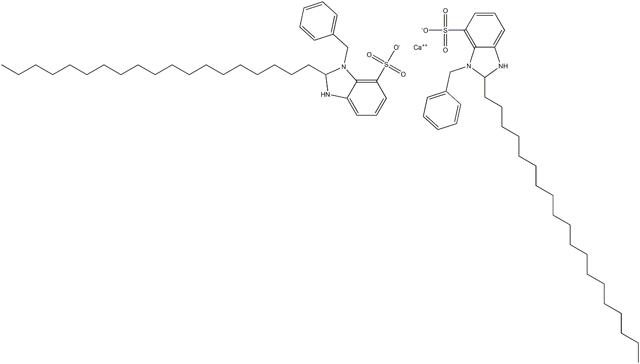 Bis(1-benzyl-2,3-dihydro-2-nonadecyl-1H-benzimidazole-7-sulfonic acid)calcium salt Struktur