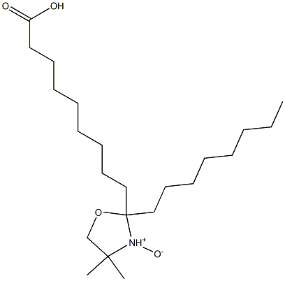 9-[(4,4-Dimethyl-2-octyloxazolidine 3-oxide)-2-yl]nonanoic acid Struktur