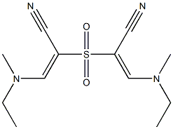 2,2'-Sulfonylbis[(E)-3-(ethylmethylamino)propenenitrile] Struktur