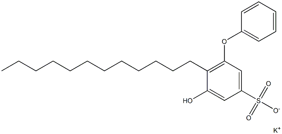 5-Hydroxy-6-dodecyl[oxybisbenzene]-3-sulfonic acid potassium salt Struktur