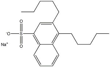 3,4-Dipentyl-1-naphthalenesulfonic acid sodium salt Struktur