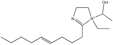 1-Ethyl-1-(1-hydroxyethyl)-2-(4-nonenyl)-2-imidazoline-1-ium Struktur