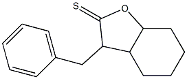 3a,4,5,6,7,7a-Hexahydro-3-benzylbenzofuran-2(3H)-thione Struktur