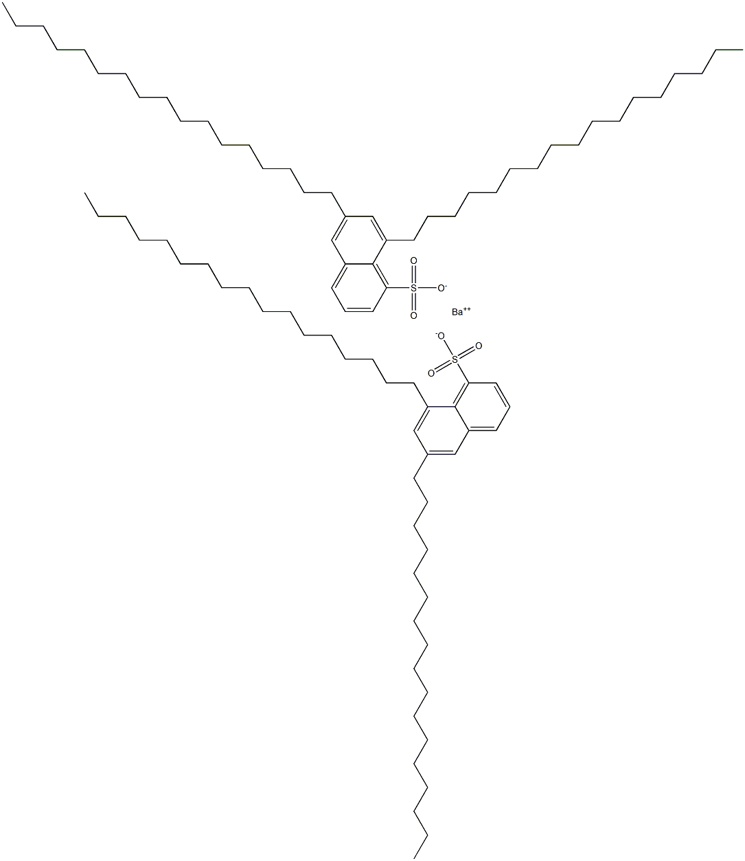 Bis(6,8-diheptadecyl-1-naphthalenesulfonic acid)barium salt Struktur