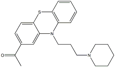 1-[10-(3-Piperidinopropyl)-10H-phenothiazin-2-yl]ethanone Struktur