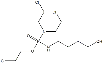 N,N-Bis(2-chloroethyl)-N'-(4-hydroxybutyl)diamidophosphoric acid 2-chloroethyl ester Struktur