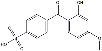 4-(2-Hydroxy-4-methoxybenzoyl)benzenesulfonic acid Struktur