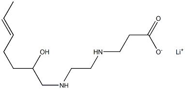 3-[N-[2-[N-(2-Hydroxy-5-heptenyl)amino]ethyl]amino]propionic acid lithium salt Struktur