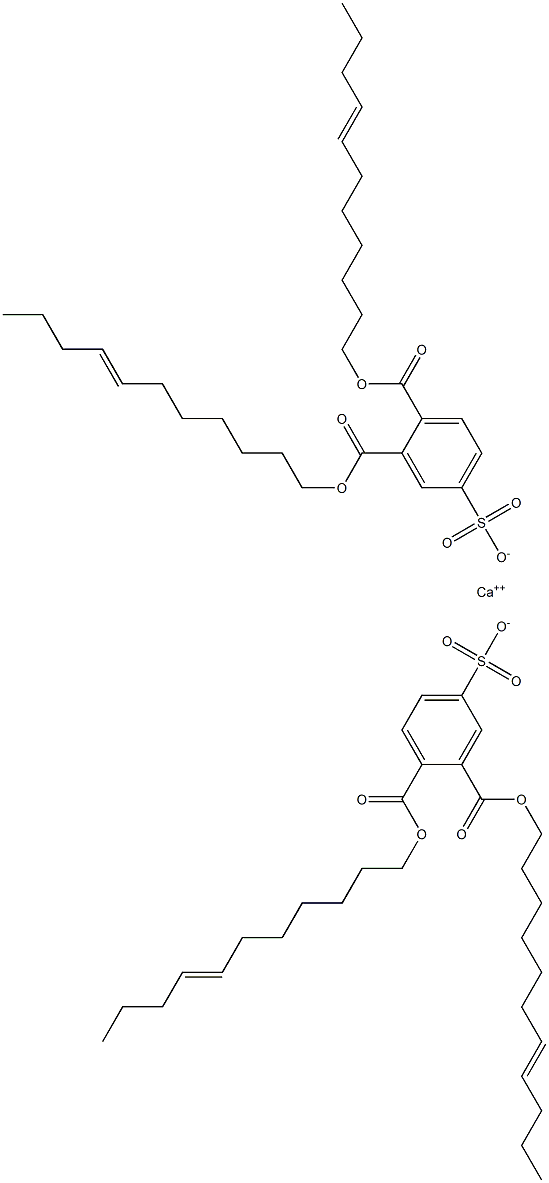 Bis[3,4-di(7-undecenyloxycarbonyl)benzenesulfonic acid]calcium salt Struktur