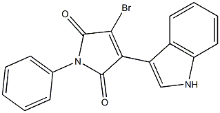 3-BROMO-4-(1H-INDOL-3-YL)-1-PHENYL-PYRROLE-2,5-DIONE Struktur