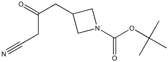 1-AZETIDINECARBOXYLIC ACID, 3-(3-CYANO-2-OXOPROPYL)-, 1,1-DIMETHYLETHYL ESTER Struktur