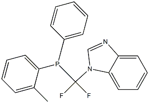 2-Methyl-benzimidazol-1-yl-difluoromethyl-diphenylphosphine Struktur